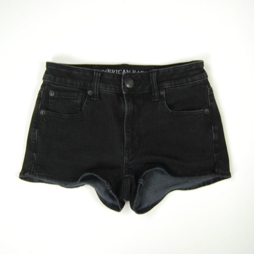 American Eagle Stretch Black Jean Shorts